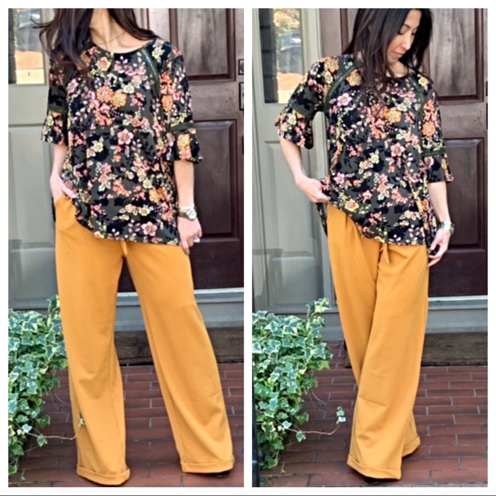 Bohemian chic floral bell sleeve tunic - Picture 5 of 8